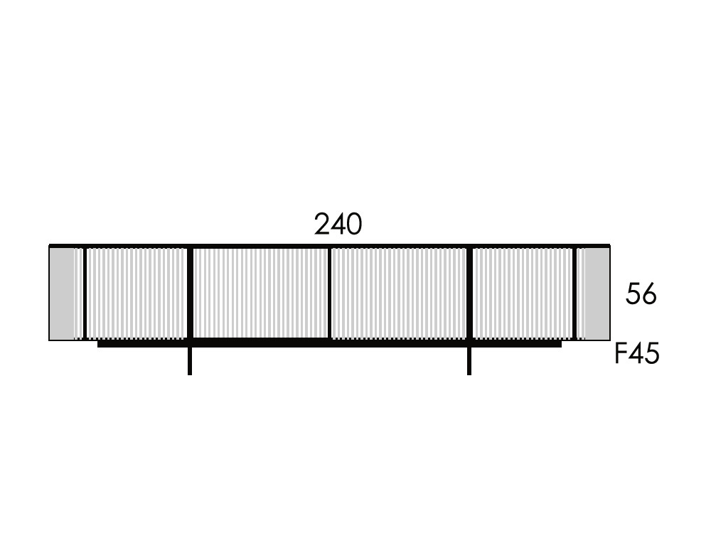 Mobel 6000: mueble para tv Dana de Dido Mobili, exterior alistonado en roble y patas metálicas de diseño