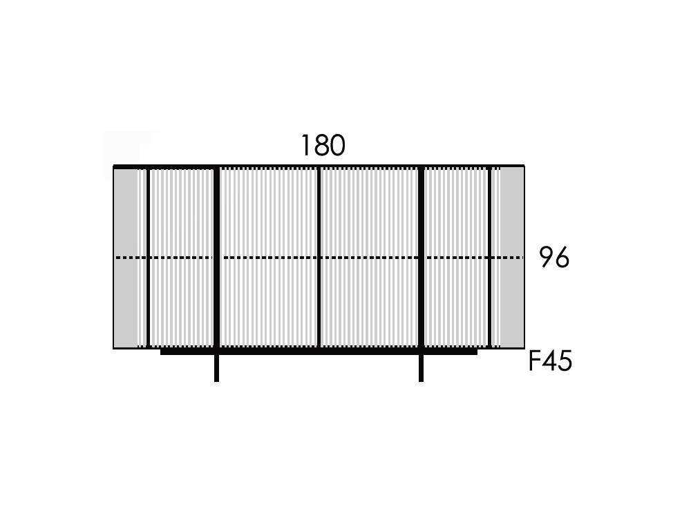 Mobel 6000: exclusivo aparador salón Dana de Dido Mobili, roble alistonado y cristal en varias medidas
