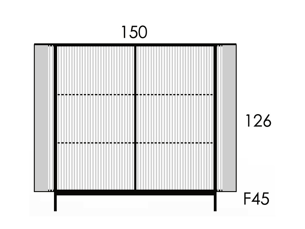 Aparador alto moderno Dana de Dido Mobili: madera alistonada y patas de metal en Mobel 6000