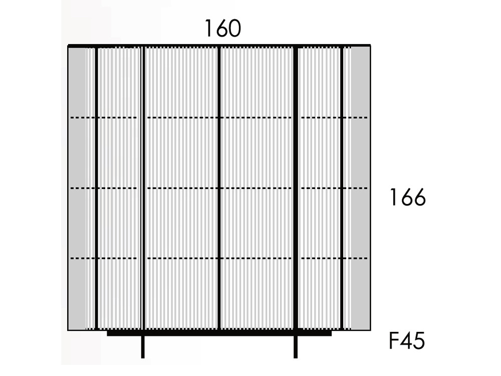 Mueble aparador alto Dana de Dido Mobili: estructura de roble o nogal alistonado en Mobel 6000