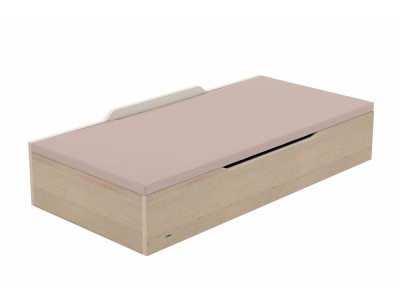 Canapés de madera Flex: modelo de apertura lateral color natural y tapa beige en Mobel 6000