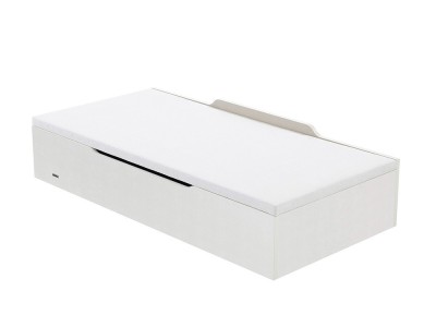 Canapés de madera Flex: modelo de apertura lateral color blanco y tapa blanca en Mobel 6000