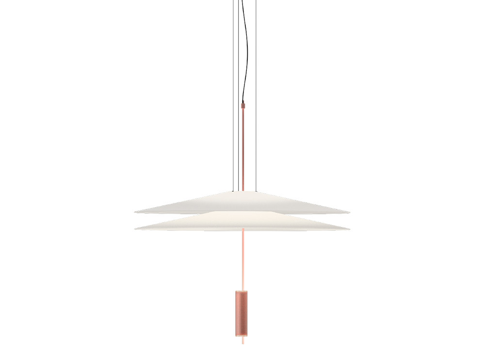 Mobel 6000: lámparas modernas para salón Flamingo 150 de Vibia, diseño esencial e intemporal de Barcelona