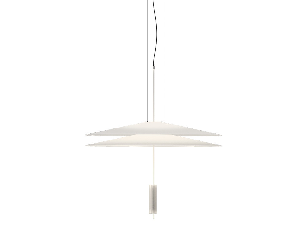 Lámpara de diseño Flamingo 150 de Vibia: difusor de Ø70 cm y focos en varios colores en Mobel 6000