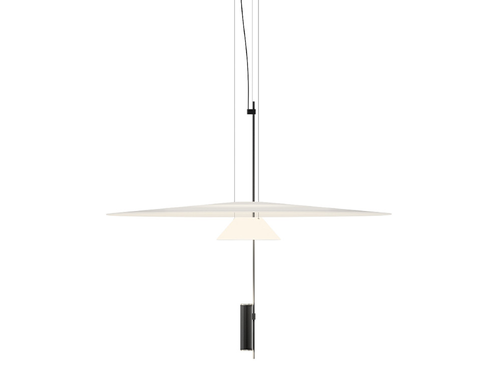 Lámpara salón techo Flamingo 1527 de Vibia: difusor PMMA de Ø90cm y diseño de Antoni Arola en Mobel 6000