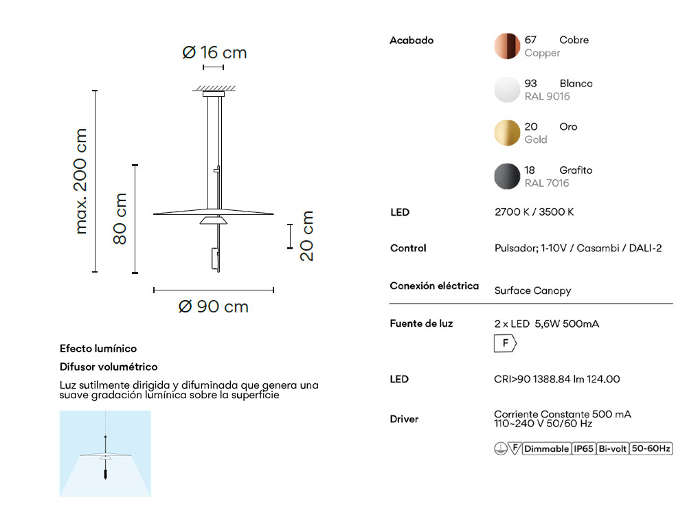 Lámpara de techo Flamingo 1527