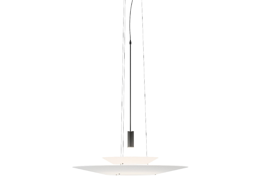 Mobel 6000: lámparas de diseño Vibia, modelo Flamingo 1540 con difusor PMMA y elegante estilo de Barcelona