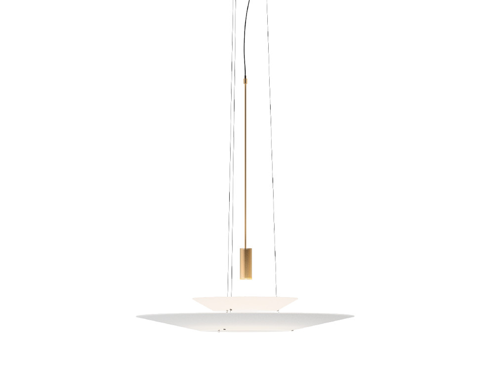 Diseño de iluminación para interiores Vibia Flamingo 1540: materialidad consciente y luz sensual en Mobel 6000