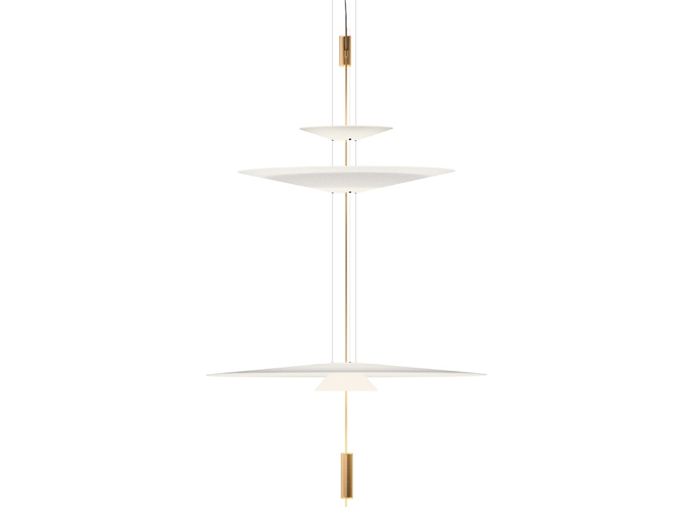 Lámpara salón techo Flamingo 1560 de Vibia: diseño de Antoni Arola con 3 luces LED en Mobel 6000