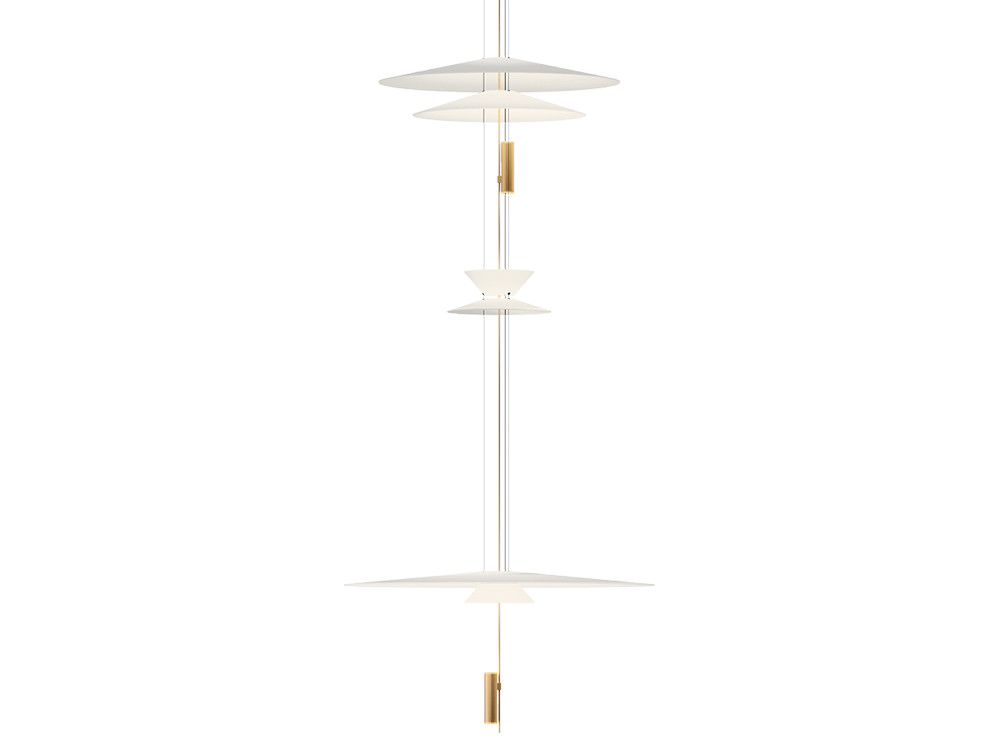 Mobel 6000: lámparas modernas para salón Vibia Flamingo 1570, diseño esencial con 4 luces LED