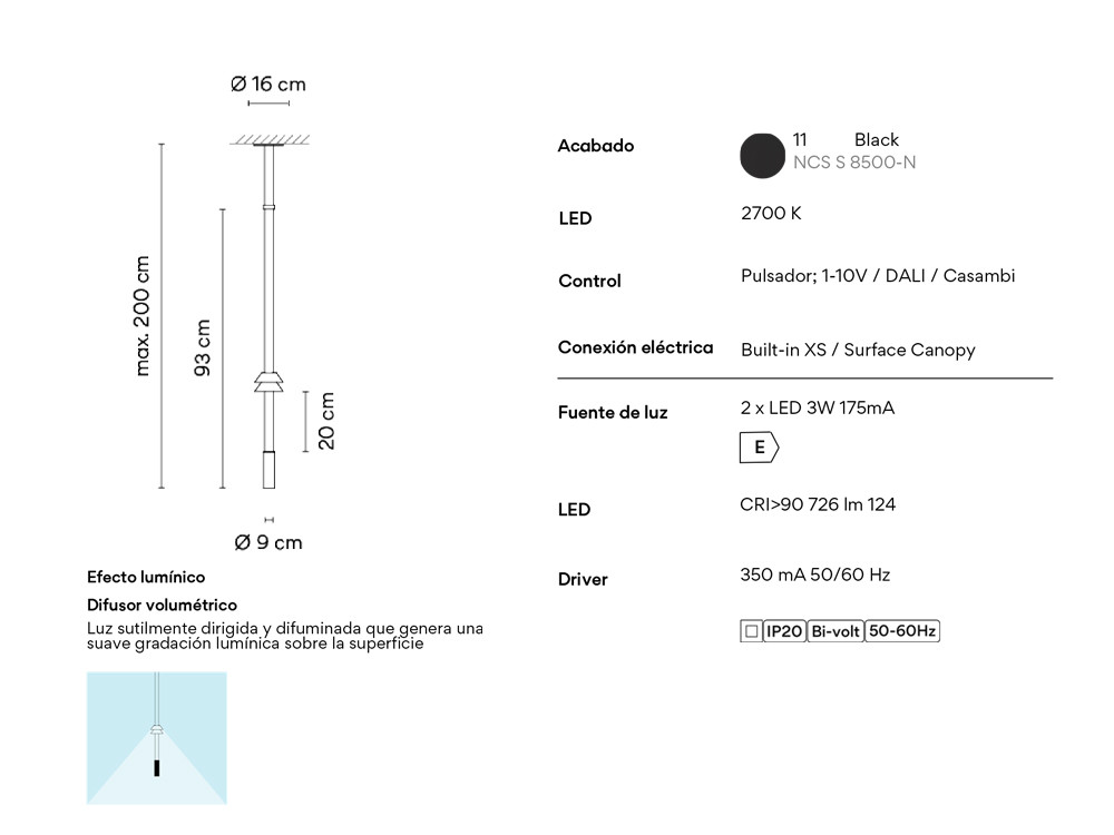 Mobel 6000: elegante lámpara salón Flamingo Mini 1580, diseño esencial de Vibia para un impacto positivo