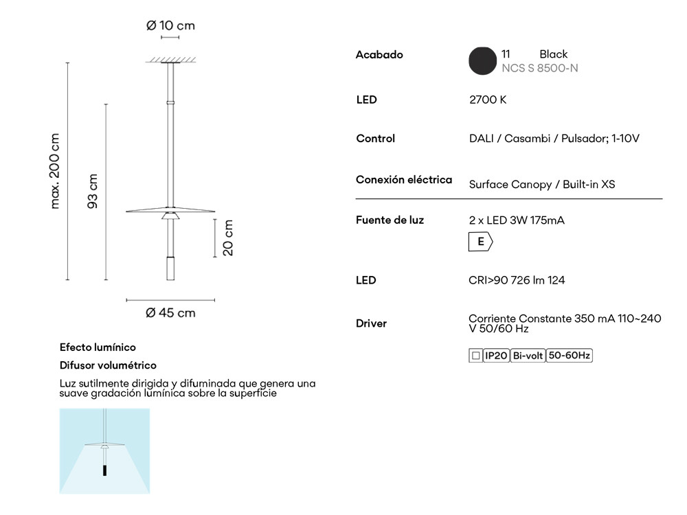 Mobel 6000: lámparas modernas para salón Vibia Flamingo Mini 1585, el lenguaje de las emociones