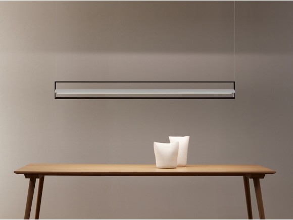 Lámpara salón techo Kontorno de Vibia: diseño de Sebastian Herkner con marco metálico en Mobel 6000