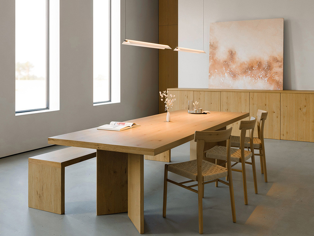 Lámpara salón techo Asia: innovación técnica de Antoni Arola para Mobel 6000