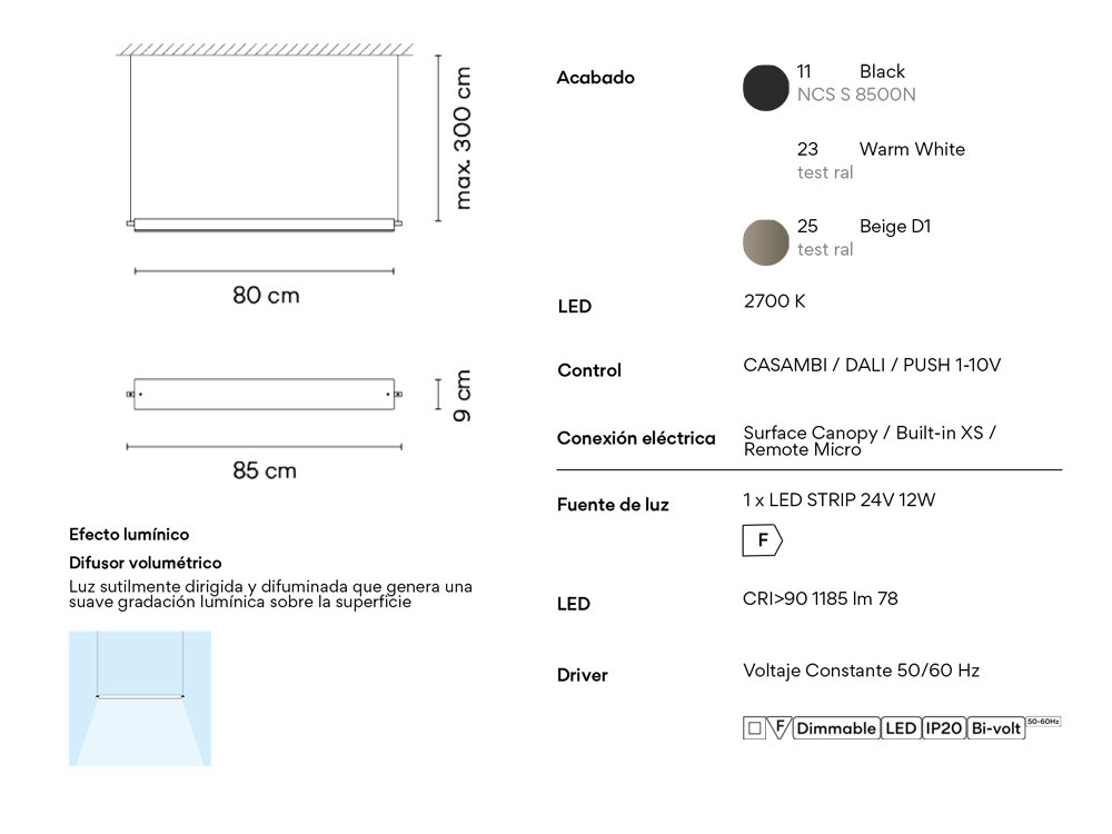 Lámpara de techo Asia de Vibia: sofisticación de Antoni Arola disponible en Mobel 6000