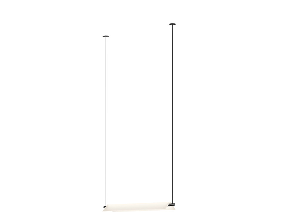 Mobel 6000: lámpara salón Asia de Vibia, difusor de vidrio de cuarzo ultratransparente