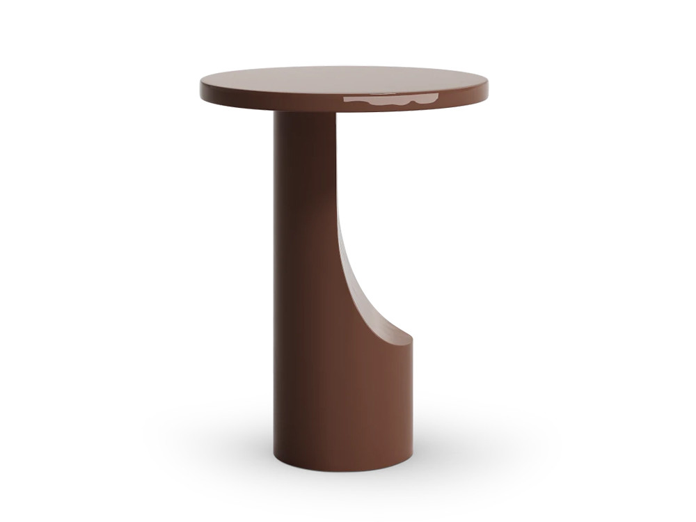 Mobel 6000: mesas auxiliares diseño Unika, modelo Alia de microcemento redondo en varios acabados