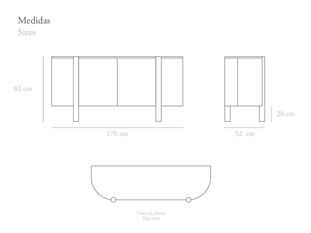 Mobel 6000: exclusivo aparador bajo Lily por Unika living, materialidad de lujo con chapa natural y efecto piedra