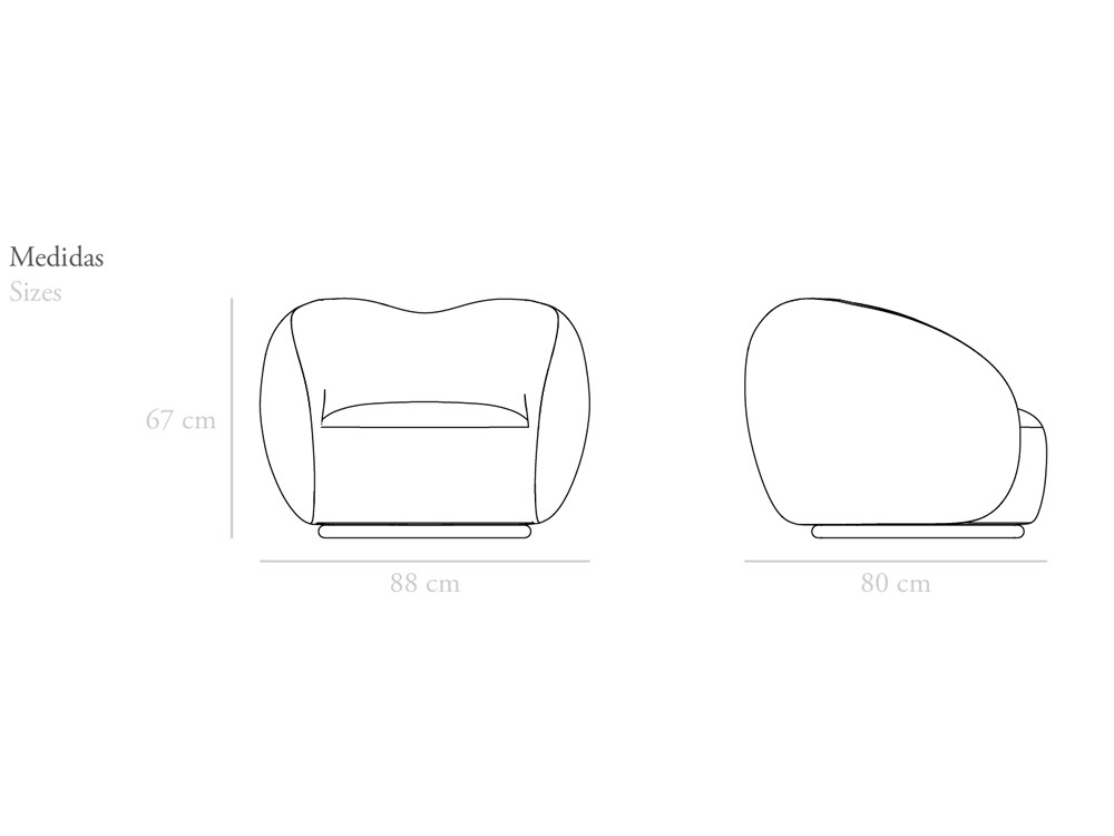 Butaca giratoria Sofía