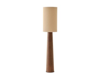 Lámpara salón Nova de Unika Living: diseño de pie con base cónica de nogal en Mobel 6000