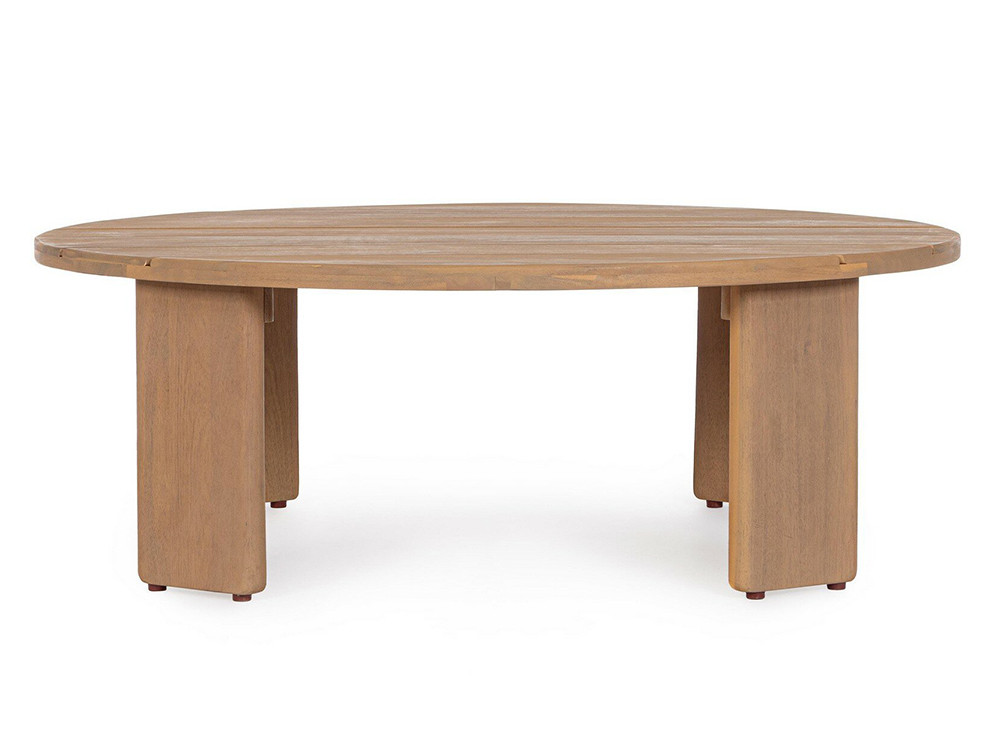Mesa de centro Pablo de Bizzotto: diseño en madera de acacia FSC con acabado efecto teca en Mobel 6000