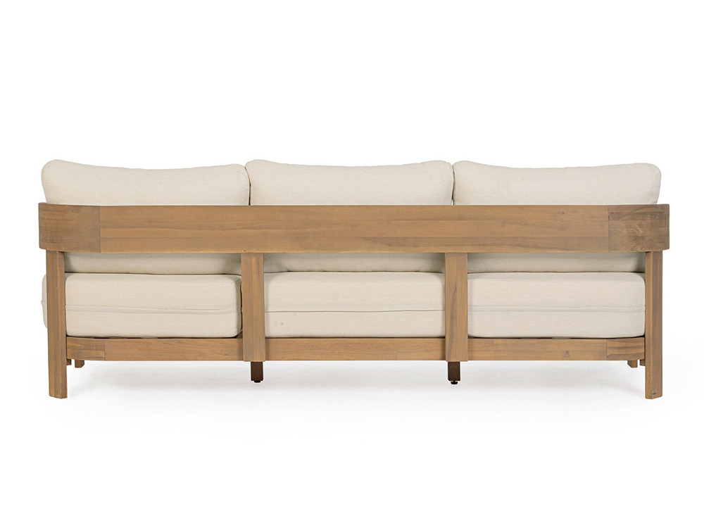 Sofá de exterior Pablo de Bizzotto: muebles de jardín en madera de acacia y cojines impermeables en Mobel 6000