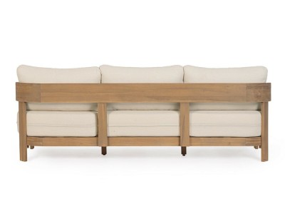 Sofá de exterior Pablo de Bizzotto: muebles de jardín en madera de acacia y cojines impermeables en Mobel 6000
