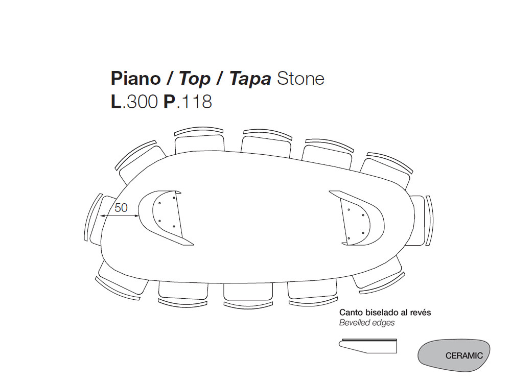 Comedores modernos Devina Nais: modelo Ego Stone Ceramics con acabados personalizados artesanales en Mobel 6000