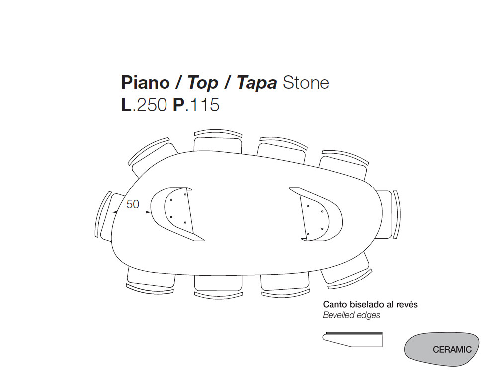 Mobel 6000: exclusiva mesa de comedor Ego, materialidad de porcelánico y hierro por Devina Nais diseñado en Italia