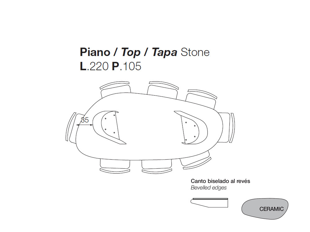 Mesa de diseño Ego Stone Ceramics de Devina Nais: estética italiana y resistencia en Mobel 6000