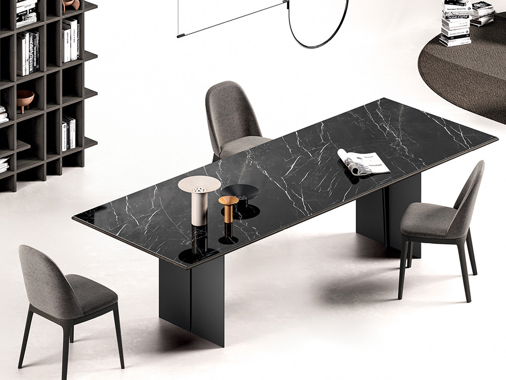 Mesa de comedor Morphis Ceramics Stylo de Devina Nais: innovador sobre de porcelánico y madera de Tilo en Mobel 6000