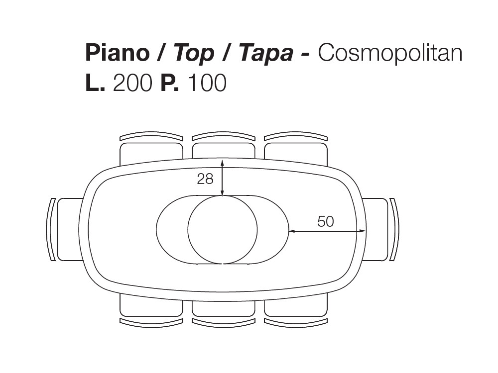 Mesa Cosmopolitan Ceramics Shell