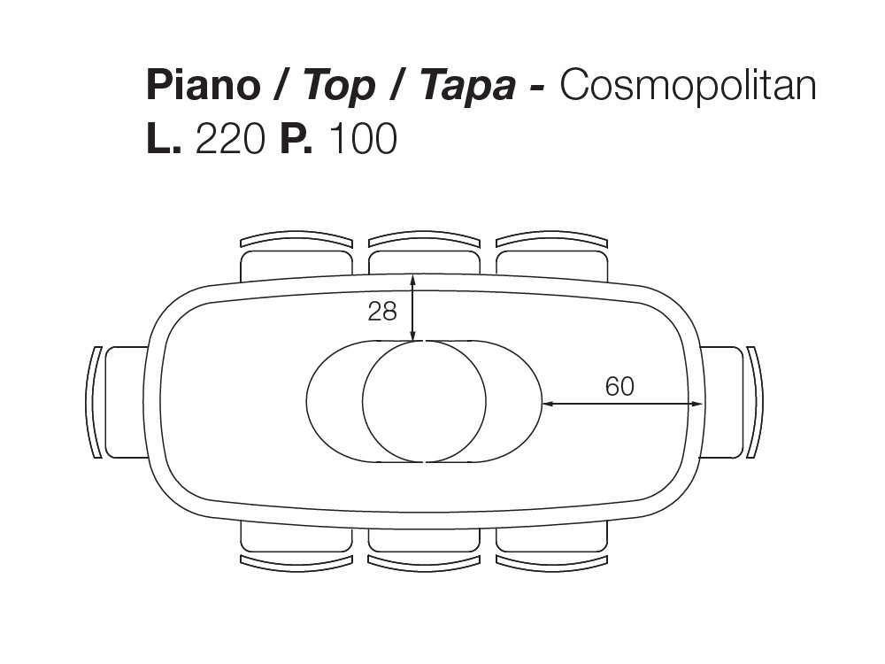 Mobel 6000: mesa comedor moderna Cosmopolitan Shell, fusión artesanal de porcelánico y tilo teñido por Devina Nais