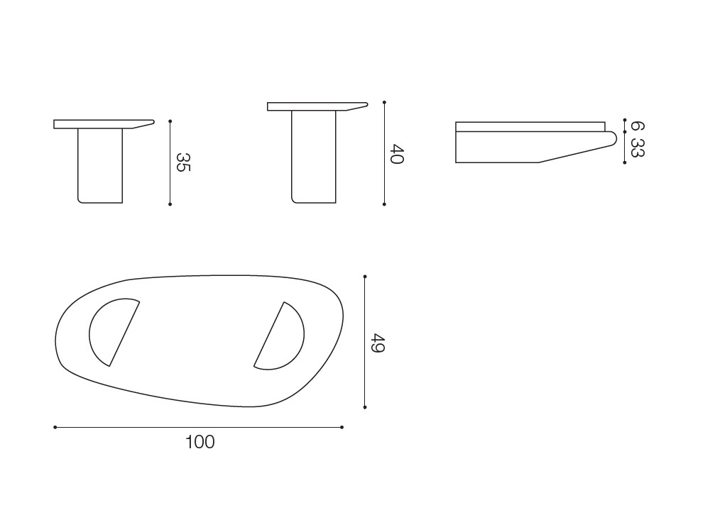 Mesa de centro de diseño Stone Ceramics de Devina Nais: formas orgánicas e irregulares en madera de tilo para Mobel 6000