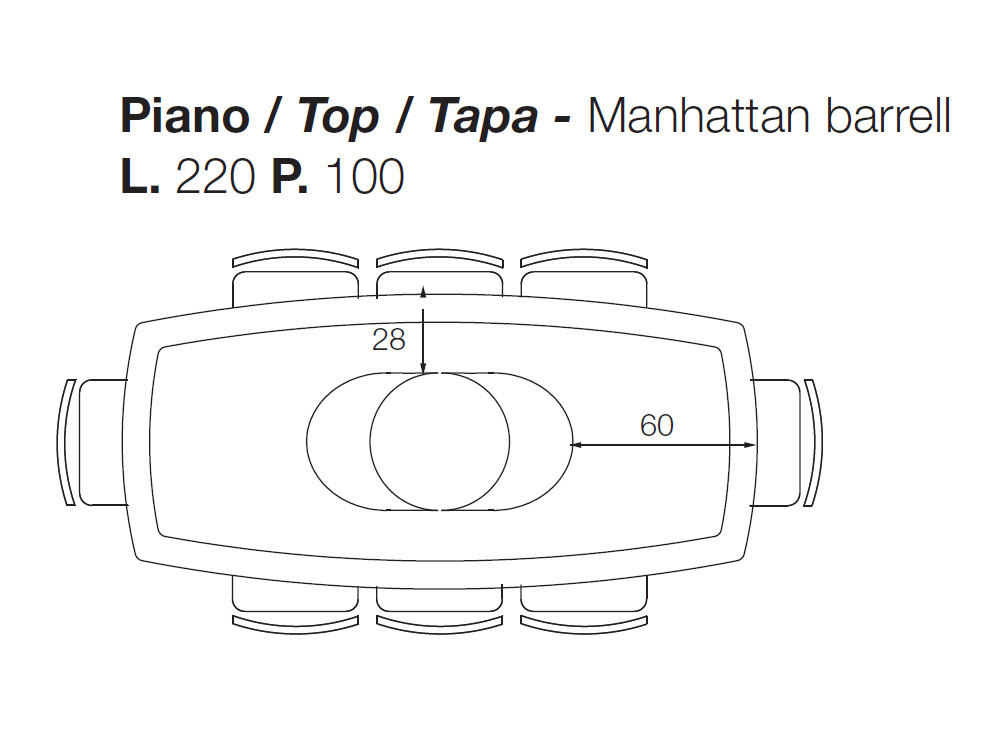 Mesa de diseño Manhattan Barrel Ceramics de Devina Nais: estética italiana con base escultórica de hierro en Mobel 6000