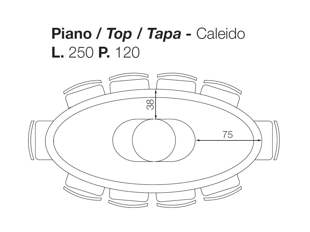 Mesa de comedor ovalada Caleido de Devina Nais: maestría artesanal con base Pod de chapa de roble en Mobel 6000