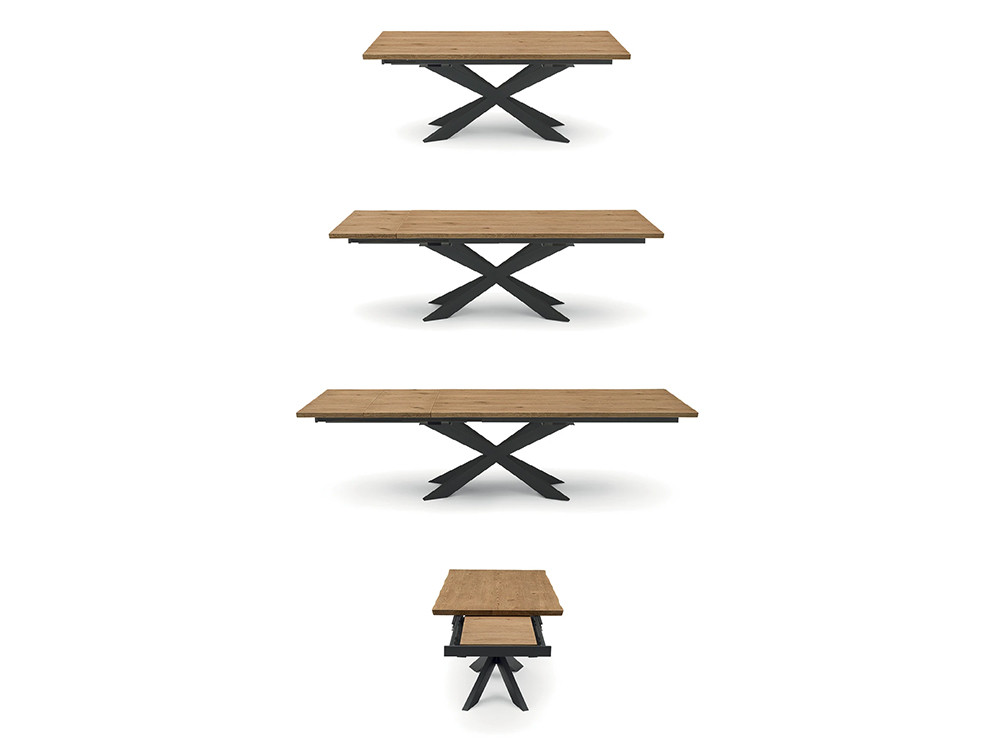 Mobel 6000: mesa comedor moderna Nexus Star, maestría artesanal en madera de roble de Devina Nais