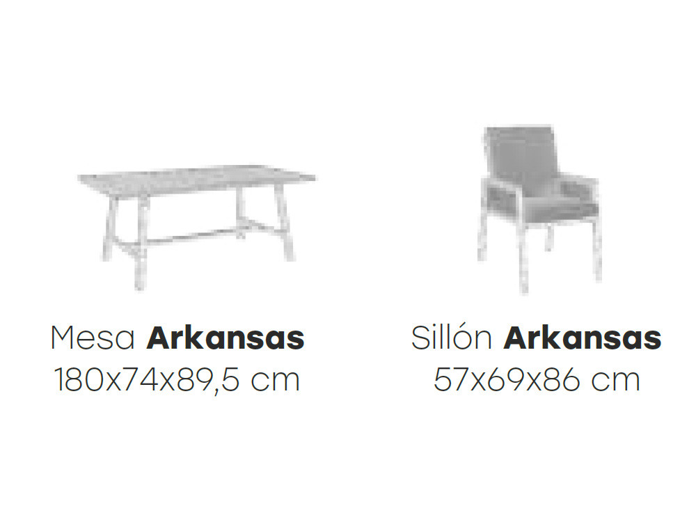 Conjunto de comedor exterior Arkansas