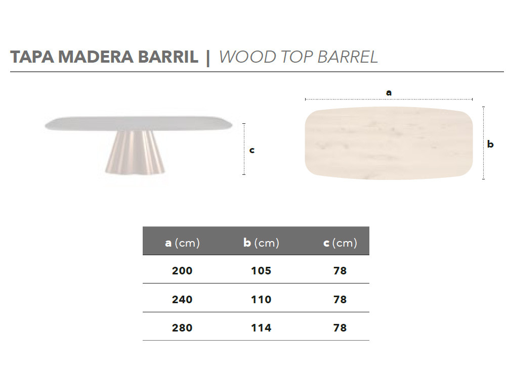 Mobel 6000: mesa de comedor madera Flam Fix Wood, sobre rectangular con canto recto y diseño contemporáneo