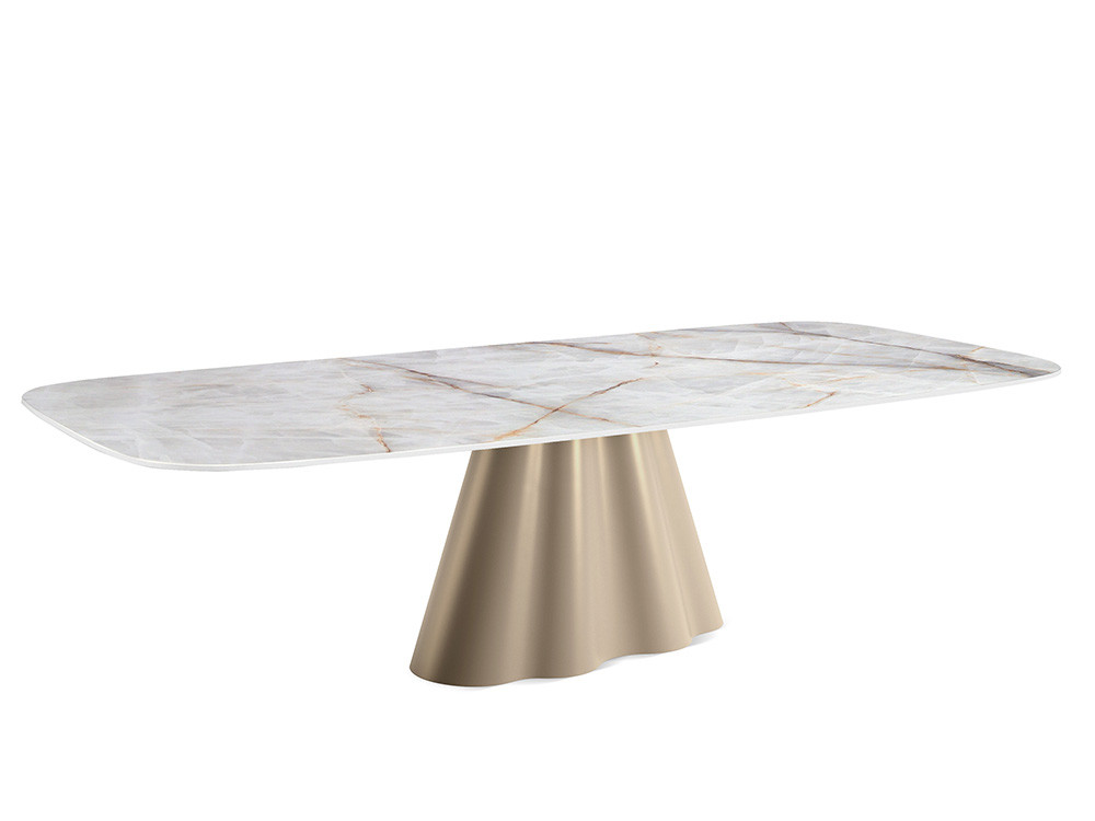 Mobel 6000: exclusiva mesa de diseño Flam Flix Keramic, elegancia en porcelánico rectangular para comedores de lujo