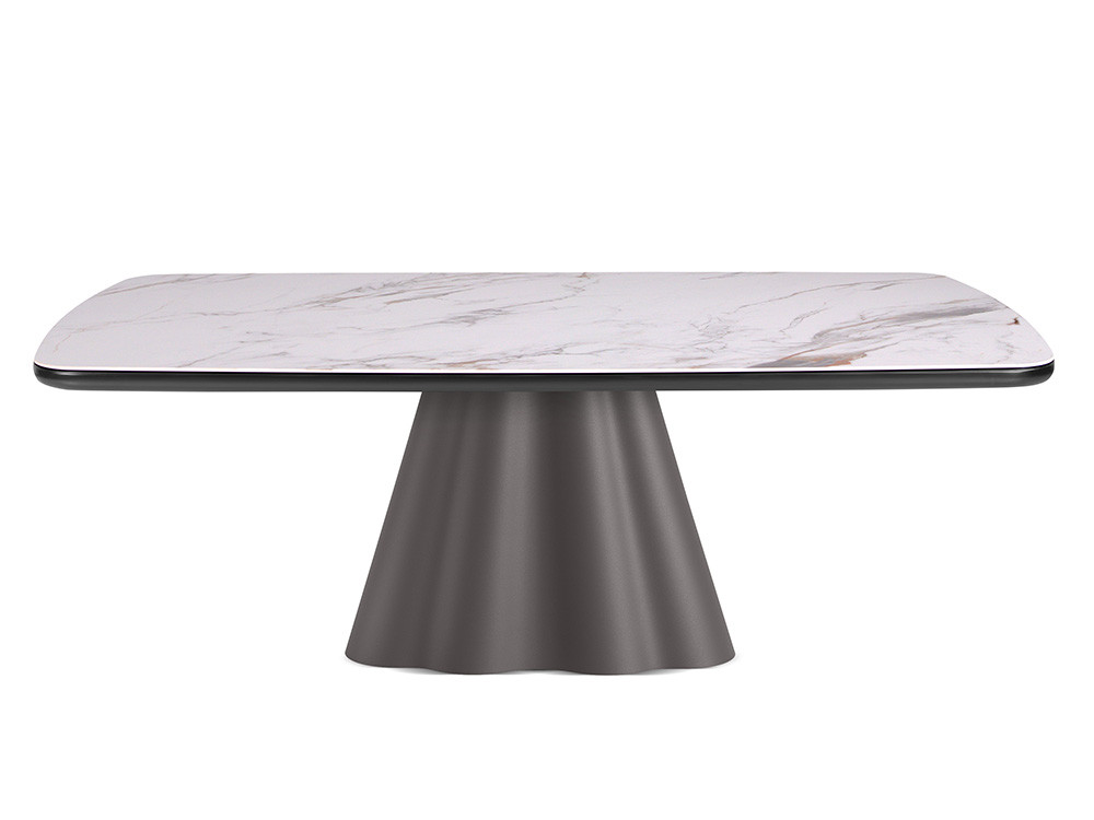 Comedores modernos con la mesa Flam Fix Keramic: elegancia en acabado cerámico y soporte lacado para Mobel 6000