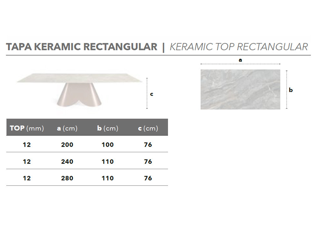 Mobel 6000: sofisticada mesa de comedor fija Lihue, maestría artesanal española con base de metal curvado