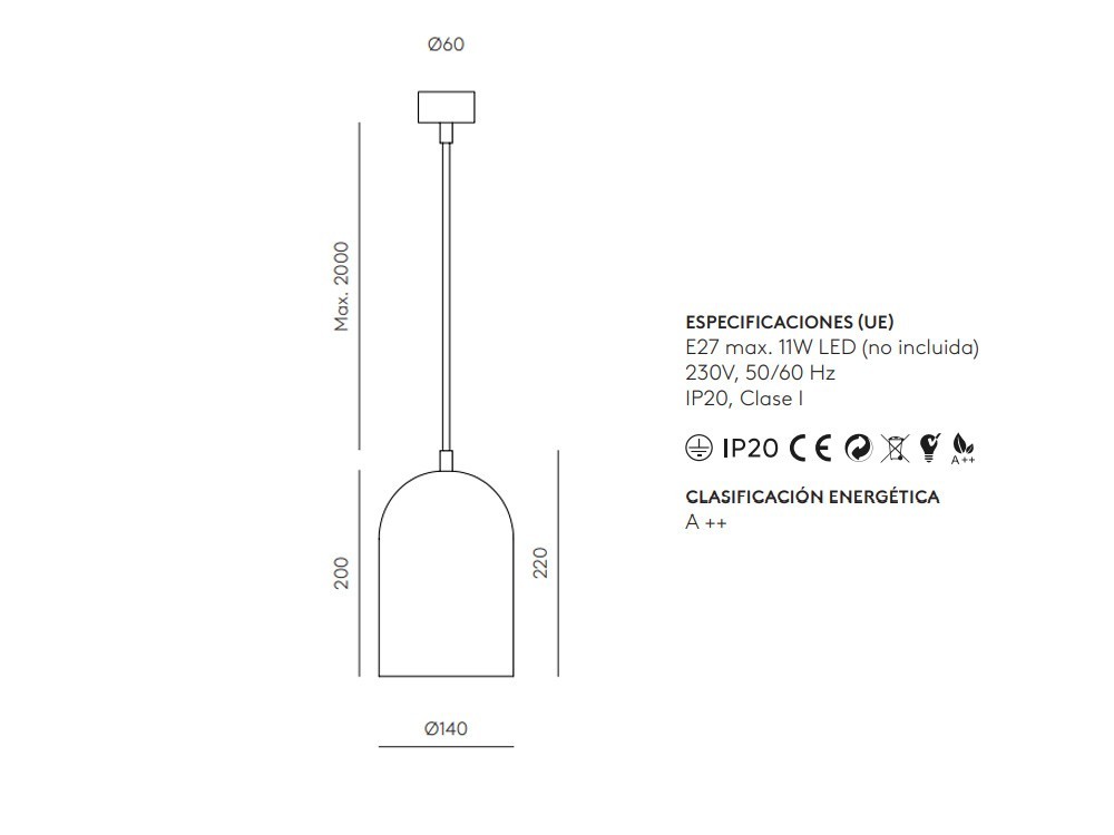 Lámpara de techo Copo Aromas del Campo - 6