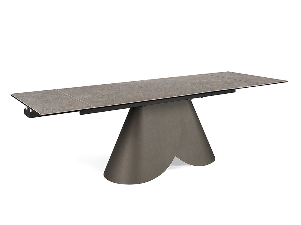 Mobel 6000: exclusiva mesa de diseño Lihue Keramic por Nacher, calidad nacional con placas de metal curvadas