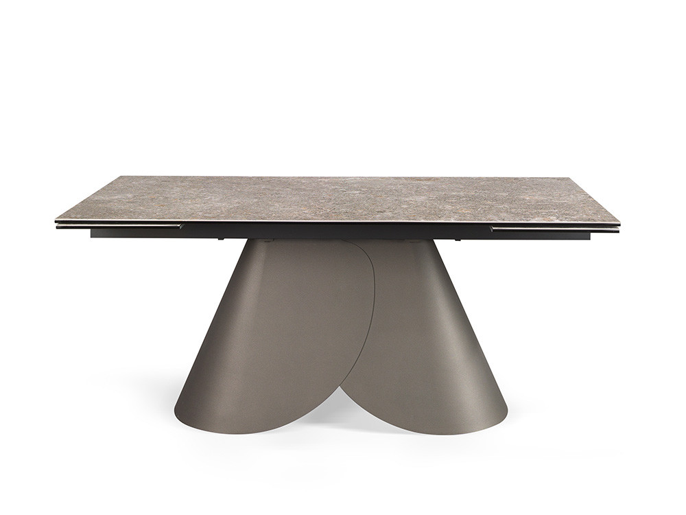 Mesa porcelánico extensible Lihue de Nacher: sofisticación en porcelánico para salones de diseño en Madrid