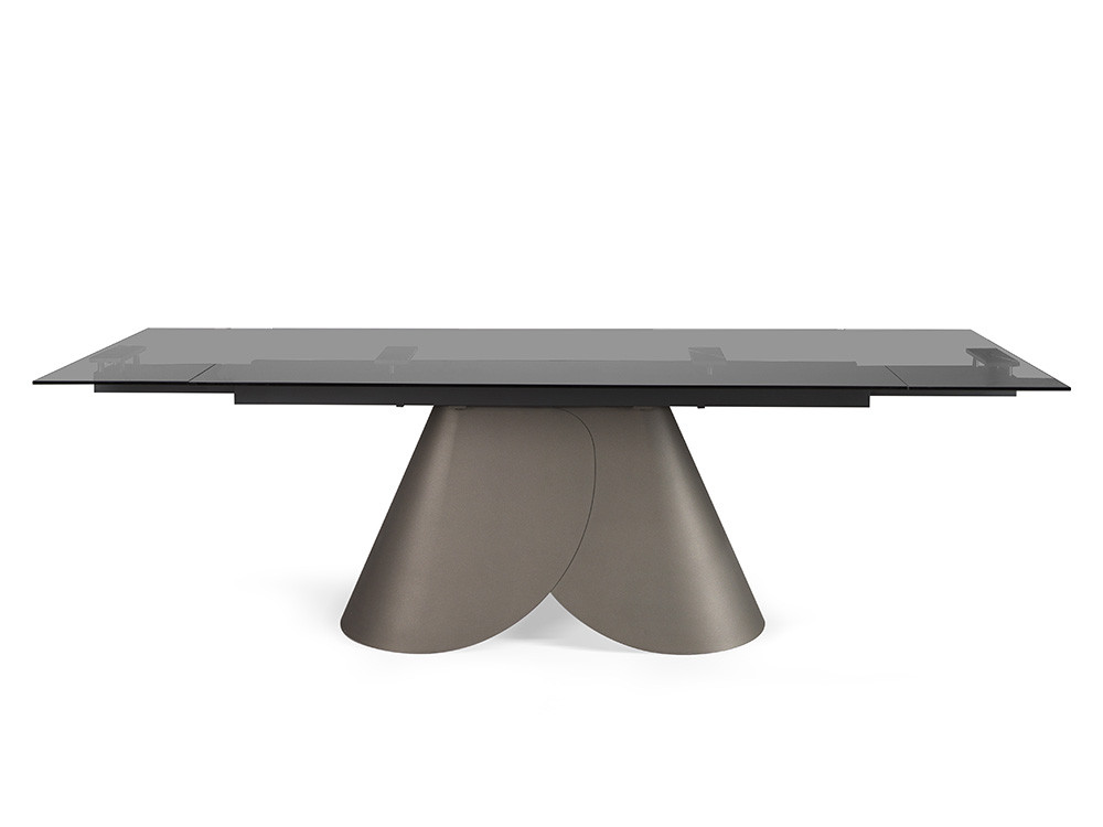 Mobel 6000: exclusiva mesa Lihue de Mobles Nacher, maestría en cristal templado transparente para comedores modernos