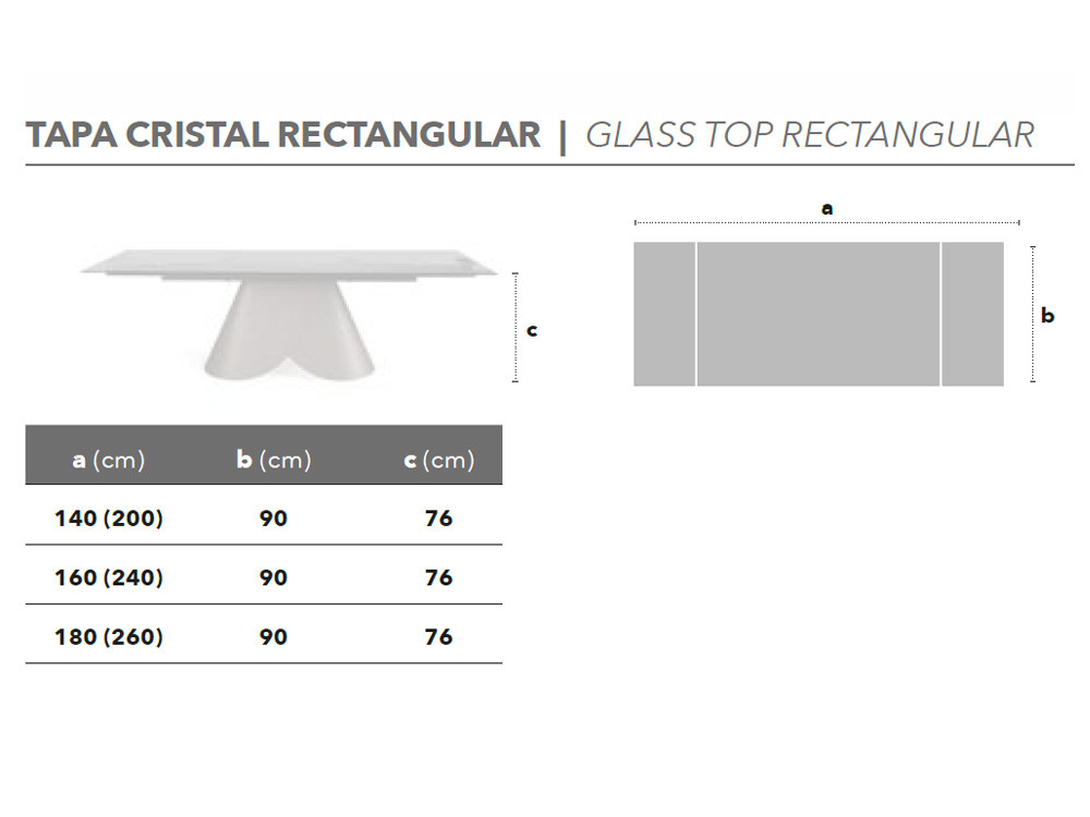 Mesa de diseño Lihue Glass por Nacher: elegancia en cristal y metal lacado para salones de diseño en Madrid