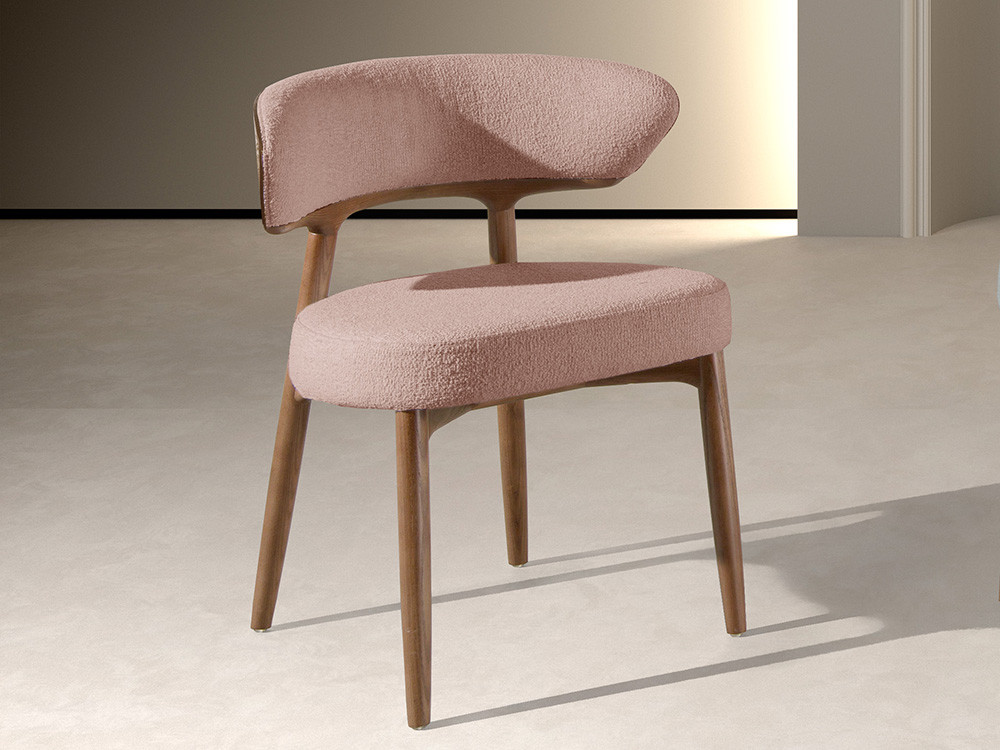 Mobel 6000: sillas tapizadas modernas, modelo Elba de Nacher con sólida estructura de madera teñida