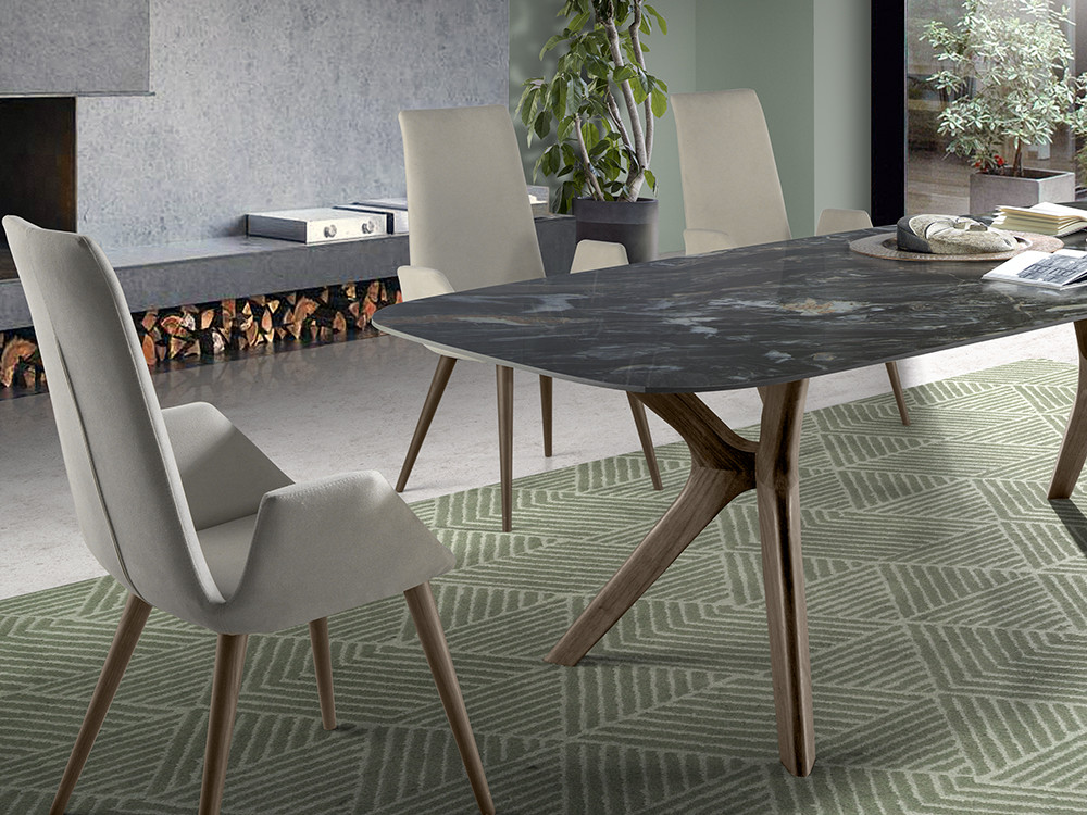 Mobel 6000: exclusiva mesa de diseño Lin Fix Keramic de Mobles Nacher, maestría nacional para salones contemporáneos