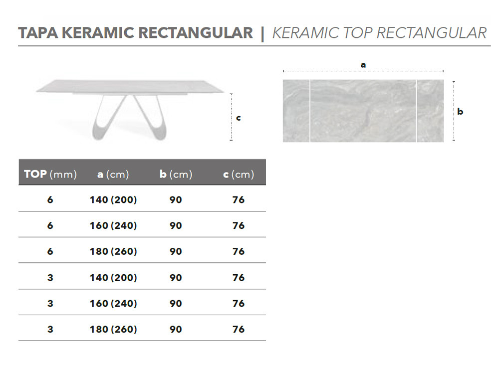 Mesa extensible Papallona Keramic CH Design